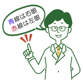 青線は右眼、赤線は左眼